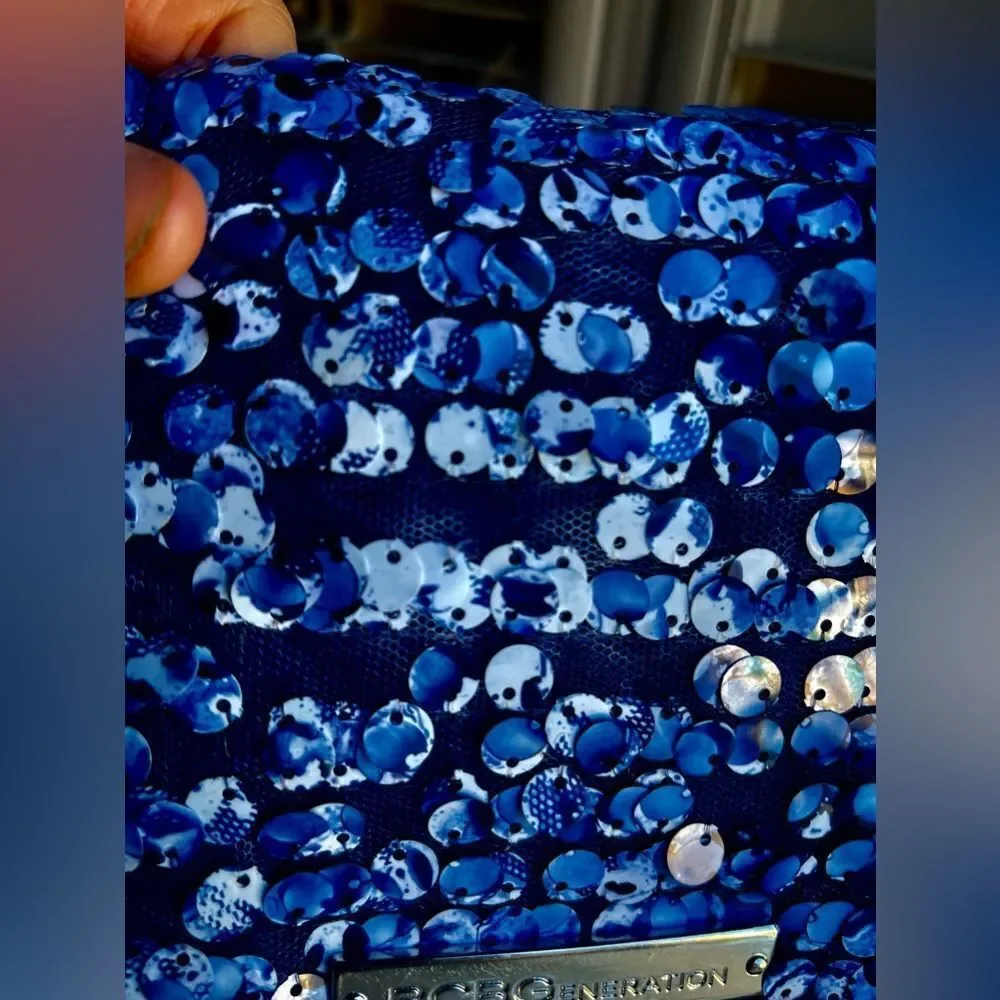 BCBGeneration - Blue sparkle clutch